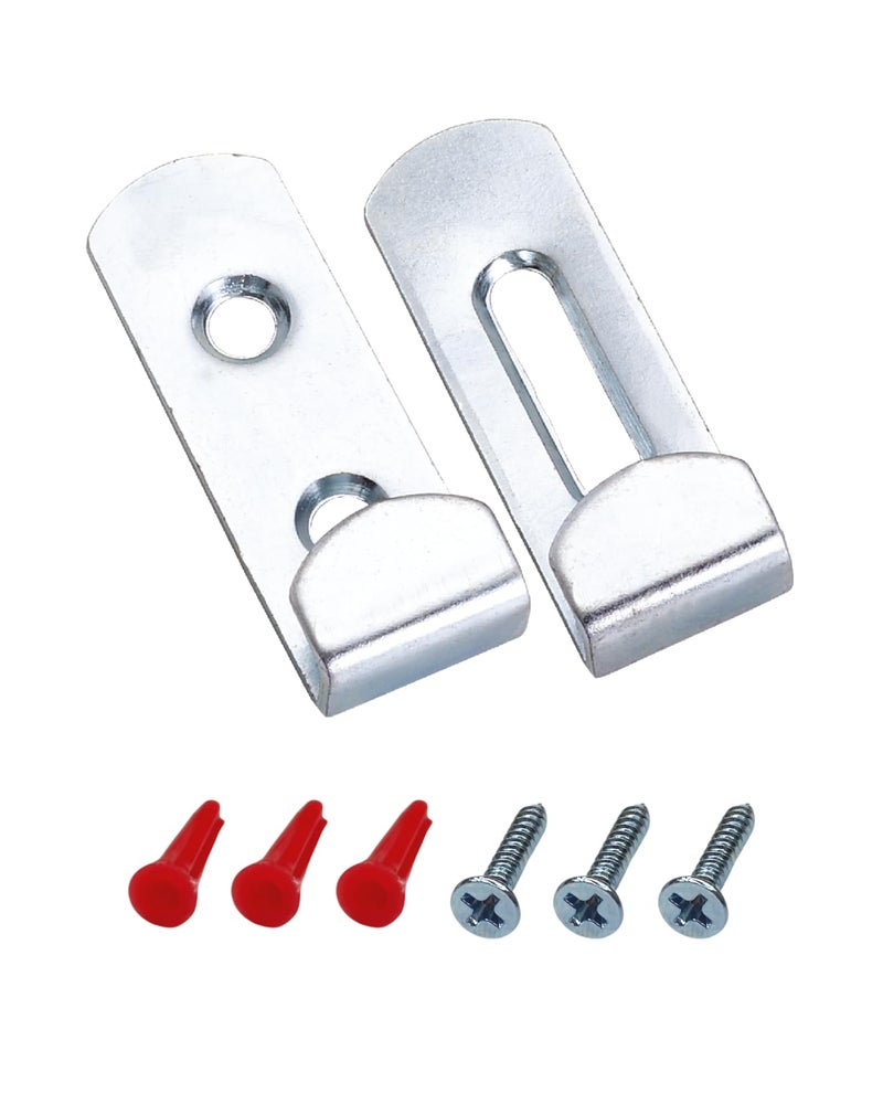HOWTOOL Metal Hidden Mirror Clip Holders Zinc Plated with Screws, 8 Pack | HOWTOOL - Image 1
